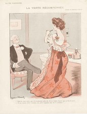 Original alter antiker Druck