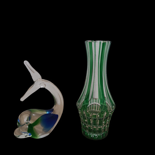 Bleikristall vase smaragdgrün - bleikristall,
