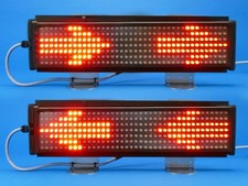 LED-Leuchtschrift mit Pfeil rechts und links (Wechsel über Schalter) Magnetfuß