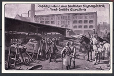 AK Beschlagnahme einer feindlichen Flugzeugfabrik durch dt. Kavallerie - 03993