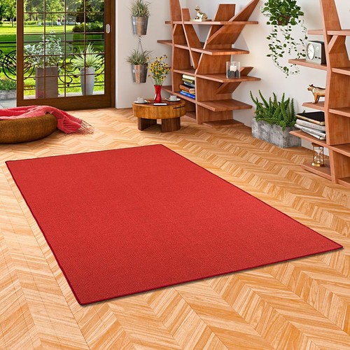 Sisal natur teppich astra rot - natur,