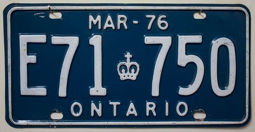 Ontario nummernschild 1976 - ontario,