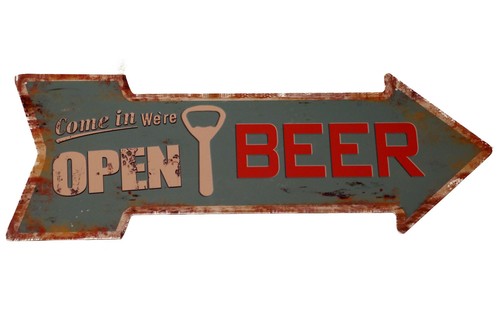 Blechschild beer bier - "beer",
