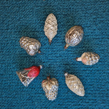 antiker Christbaumschmuck aus Glas 50er Jahre und älter