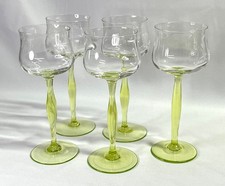5 alte Weingläser Stengelglas