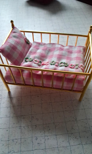 Puppenstube bett gitterbett - puppenstube, bett/gitterbett