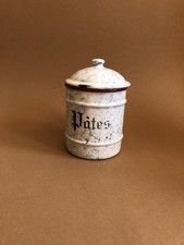 Antiker Emaille Behälter shabby chic Landhaus Dose Frankreich 20er France