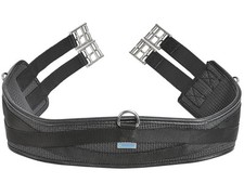 BUSSE Schwarz 130 cm Sattelgurt Vinyl-Gel-Long D elastisch Langgurt