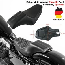 Fahrer+Beifahrer Doppel Sitzbank Für Harley Sportster 883 Custom XL883 2004-2017