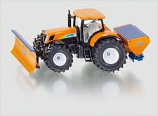 SIKU Spielzeug New Holland Traktor + Räumschild + Salzstreuer Winterdienst 2940