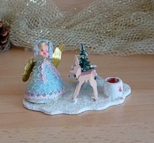 Engel auf Wolke mit Holz Reh