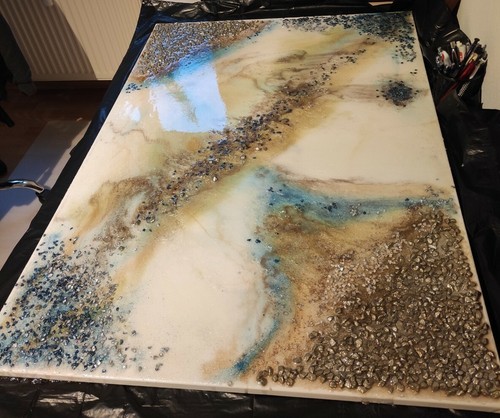 Leinwand epoxy resin handmade - resin,