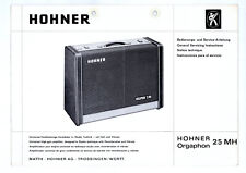 Hohner Orgaphon 25 MH Bedienungs- und Service-Anleitung