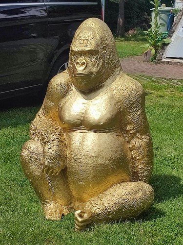 Gorilla sitzend lebensgroß