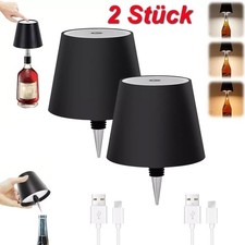 2 Stück LED Flaschenaufsatz Tisch-Lampe Flaschen-Leuchte Deko-Licht Dimmbar DE