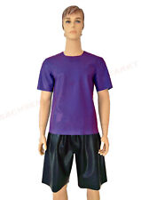 Latex Hemd Hose Herren 2tlg. Set T-Shirt Short Overall Anzug Rubber Body Maske