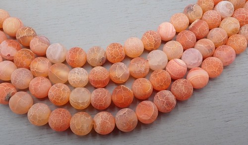 8mm achat cracked perlen - cracked,