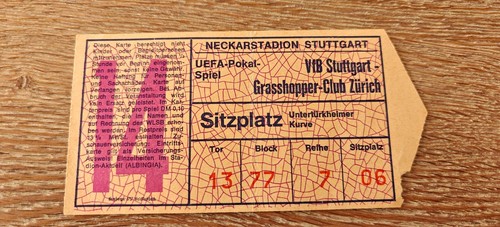 Ticket 1979 vfb - ticket, stuttgart