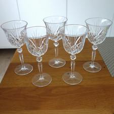 5 edle Weingläser Nachtmann Palais transparent Kristall Fächer Strahlen Schliff