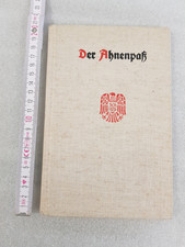 Ahnenpaß mit Eintragungen, Textileinband