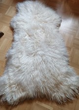 Echtfell Ziege weiß Echtpelz