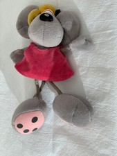 Diddl Maus, rosa Kleid, gelbe Schleife, 18cm groß