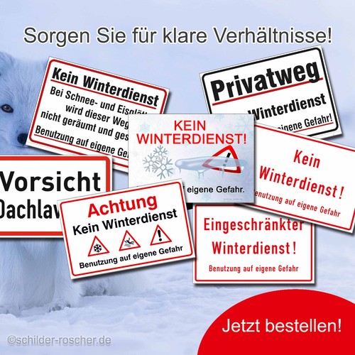 Schild kein winterdienst - ❄️schild,