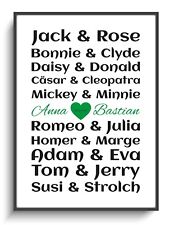 Geschenk Traum Paar Valentinstag Bild A4 Mann Frau Sie Ihn Partner Freundin Deko