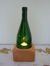 Weinflasche Linde Teelicht