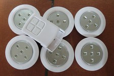 6X LED Touch Lampe Unterbauleuchte Schrankbeleuchtung Fernbedienung Nachtlichter