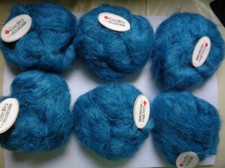 Wolle- Paket 300gr. -  Gedifra Mohair Lady M  blaugrün - petrol