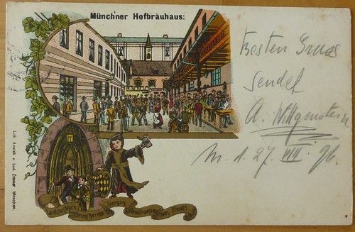Münchener hofbräuhaus - ak,