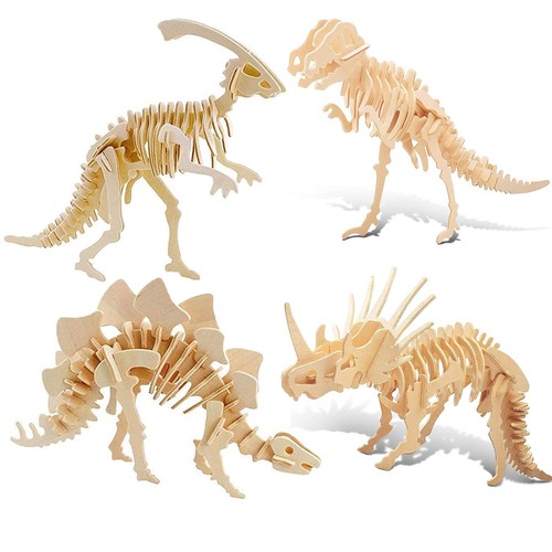Holzpuzzle dinosaurier set - 3d,