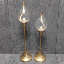 Freddie Andersen Design Clear Drops 2er Set Messing Öllampe Vintage 