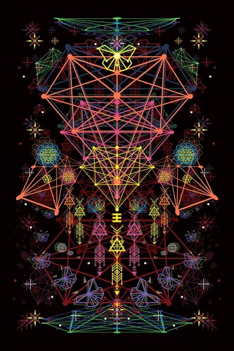 Backdrop psychedelisch - uv,