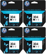 4x Original HP 304 BK TINTE