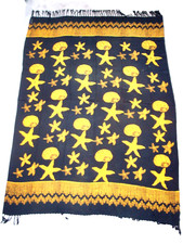 Original Sarong v. Exotic Bali schwarz curry Muscheln Seesterne ca. 161 x 118 cm
