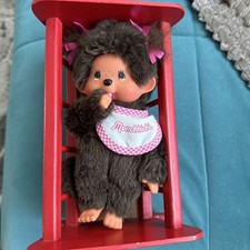Monchichi Plüsch Figur mit Bett Sekiguchi