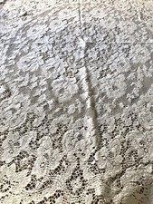 Antik Filetspitze Tischdecke