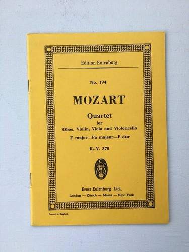 Noten mozart quartet - f, dur