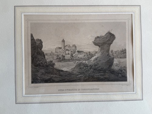 Stahlstich burg zwernitz in - stahlstich,
