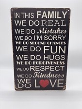 Blechschild Family 20x30cm