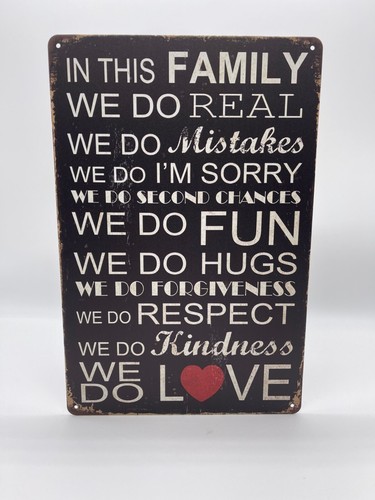 Blechschild family 20x30cm - family,