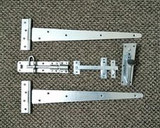 18" T-Stück Scharnier Suffolk Riegel Brenton Bolzen Set Holz Gartentor Beschlag Kit Zink