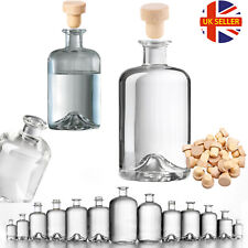 500ml Runde Flaschen Glas Klar Gin Öl Cordials Whisky Rum Stopfen Dekanter