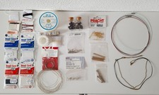 Konvolut Schmuckbasteln Zubehör Perlseide Metallschmelz Quetschkalotten Halsreif