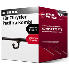 Anhängerkupplung starr + E-Satz 13pol universell für Chrysler Pacifica Kombi 16-