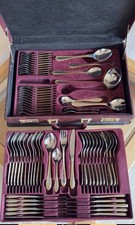 ? Luxus Besteckset 70-tlg 18/10 Edelstahl vergoldet im Koffer – Solingen Stil