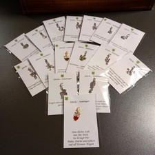 Glücks - Anhänger - verschiedene Motive - verschiedene Sprüche mit Mini Karte