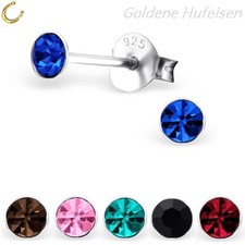 Mini Kristall Ohrstecker 925